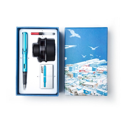 凌美（LAMY） 德国凌美LAMY钢笔狩猎者恒星礼盒 套装 恒星钢笔太平洋蓝