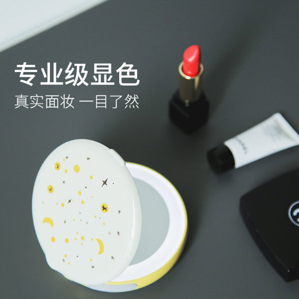 LED随身化妆镜带灯充电宝折叠便携补光梳妆迷你镜子个性定制
