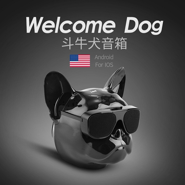 创意法斗犬蓝牙音箱触摸狗头无线蓝牙音响重低音户外便携