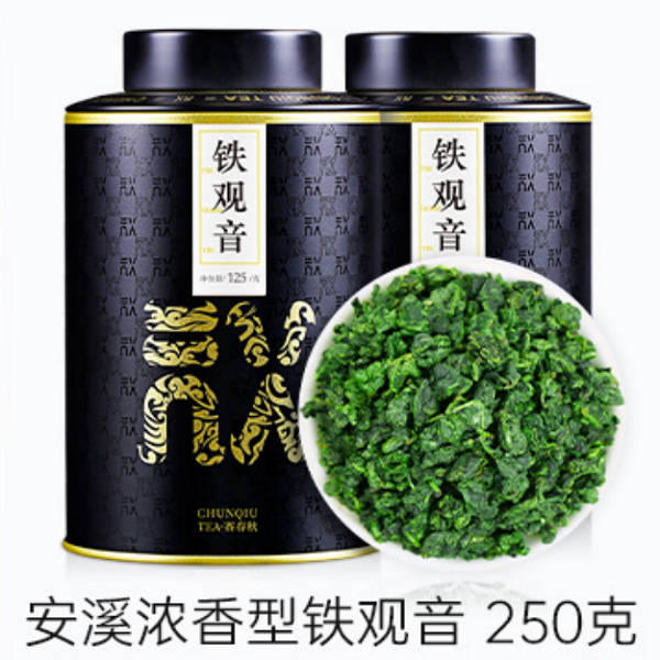 铁观音 茶叶2022新茶春茶礼盒装安溪兰花香高山乌龙茶小袋装250克 铁观音
