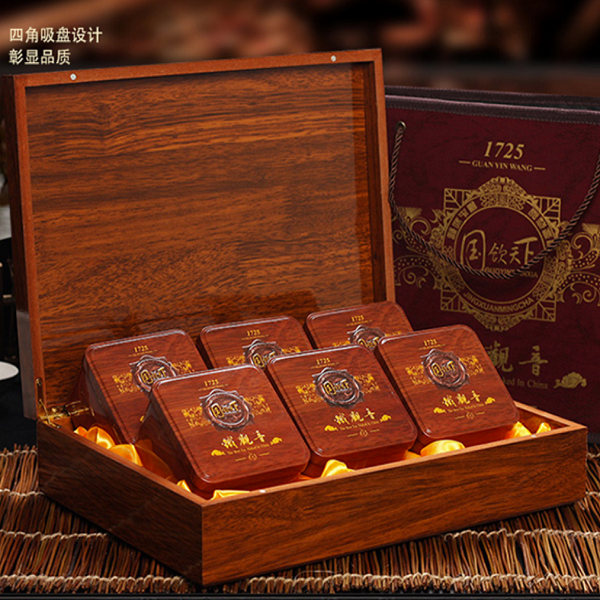 春节新茶铁观音礼盒装 茶叶礼盒装木质包装礼盒送人500g年货送礼安溪铁观音