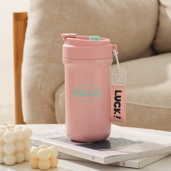 保温杯316高颜值咖啡杯便携双饮茶水分离不锈钢水杯图案定制