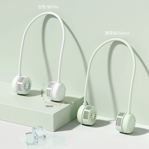 挂脖小风扇usb充电款静音折叠便携式无叶挂脖子挂颈式风扇