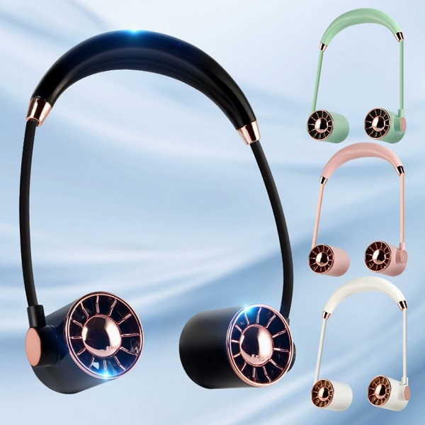 新款挂脖风扇 USB充电户外随身便携懒人风扇礼品跨境外贸迷你风扇